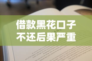 借款黑花口子不还后果严重吗