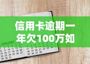 信用卡逾期一年欠100万如何自救