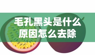 毛孔黑头是什么原因怎么去除