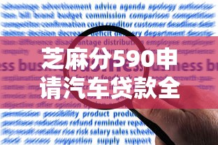 芝麻分590申请汽车贷款全攻略