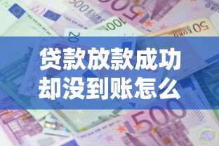 贷款放款成功却没到账怎么回事
