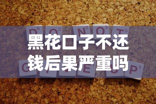 黑花口子不还钱后果严重吗