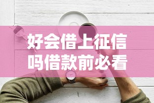 好会借上征信吗借款前必看