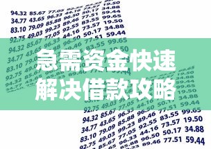 急需资金快速解决借款攻略大全