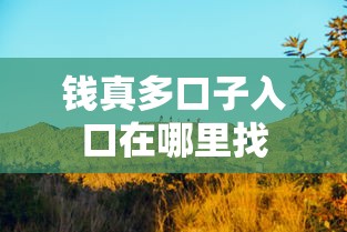 钱真多口子入口在哪里找