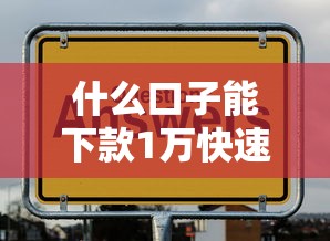 什么口子能下款1万快速到账