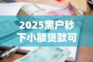 2025黑户秒下小额贷款可靠平台