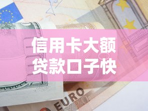 信用卡大额贷款口子快速下款攻略