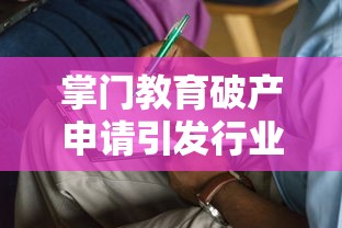 掌门教育破产申请引发行业震荡 掌门教育破产申请引发行业震荡