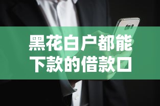 黑花白户都能下款的借款口子