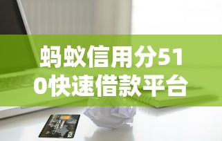 蚂蚁信用分510快速借款平台推荐