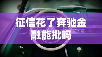 征信花了奔驰金融能批吗