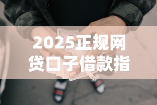 2025正规网贷口子借款指南