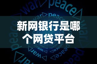 新网银行是哪个网贷平台