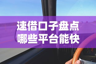 速借口子盘点哪些平台能快速下款