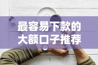 最容易下款的大额口子推荐