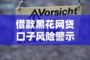 借款黑花网贷口子风险警示