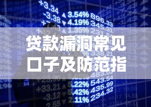 贷款漏洞常见口子及防范指南