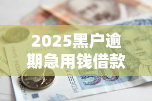2025黑户逾期急用钱借款攻略