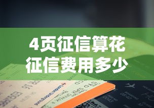 4页征信算花征信费用多少