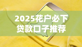 2025花户必下贷款口子推荐