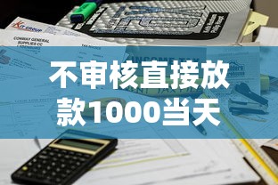 不审核直接放款1000当天到账