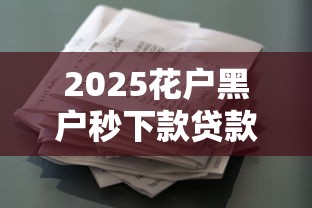 2025花户黑户秒下款贷款平台
