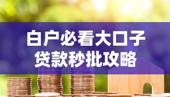 白户必看大口子贷款秒批攻略