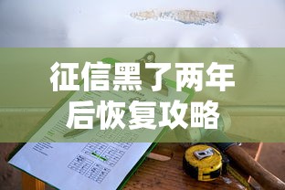 征信黑了两年后恢复攻略