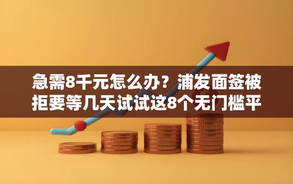 急需8千元怎么办？浦发面签被拒要等几天试试这8个无门槛平台