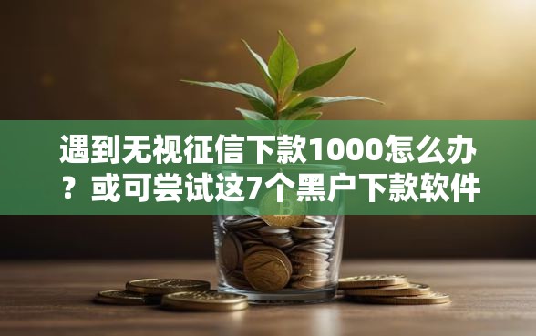遇到无视征信下款1000怎么办？或可尝试这7个黑户下款软件
