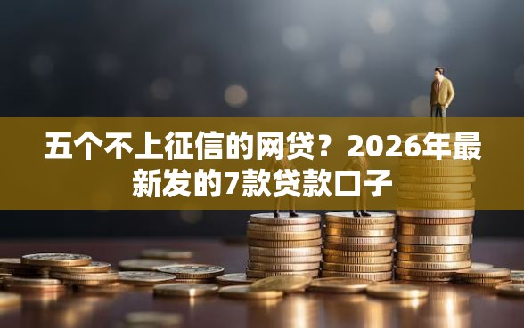 五个不上征信的网贷？2026年最新发的7款贷款口子
