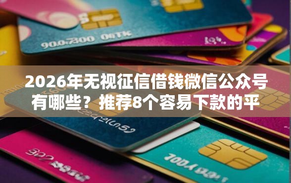 2026年无视征信借钱微信公众号有哪些？推荐8个容易下款的平台