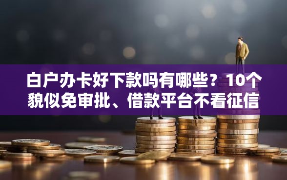 白户办卡好下款吗有哪些？10个貌似免审批、借款平台不看征信负债合集