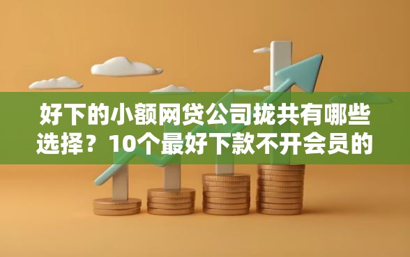 好下的小额网贷公司拢共有哪些选择？10个最好下款不开会员的黑户借钱平台详解