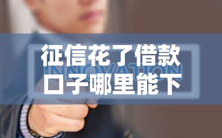 征信花了借款口子哪里能下款