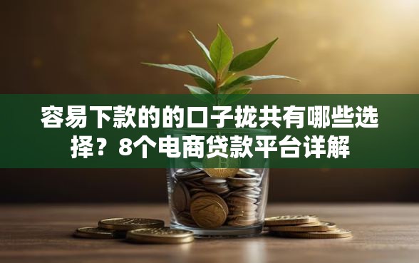 容易下款的的口子拢共有哪些选择？8个电商贷款平台详解