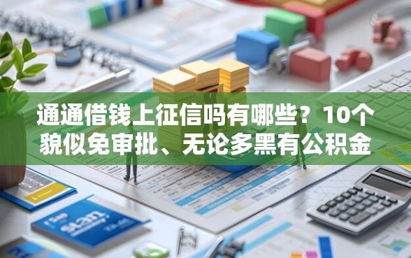 通通借钱上征信吗有哪些？10个貌似免审批、无论多黑有公积金就能下款合集