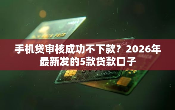 手机贷审核成功不下款？2026年最新发的5款贷款口子