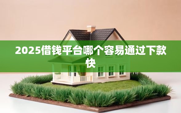 2025借钱平台哪个容易通过下款快