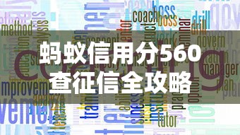 蚂蚁信用分560查征信全攻略