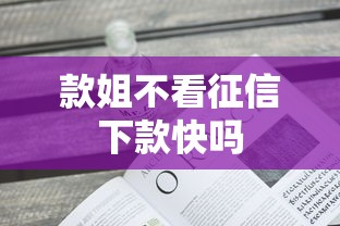 款姐不看征信下款快吗