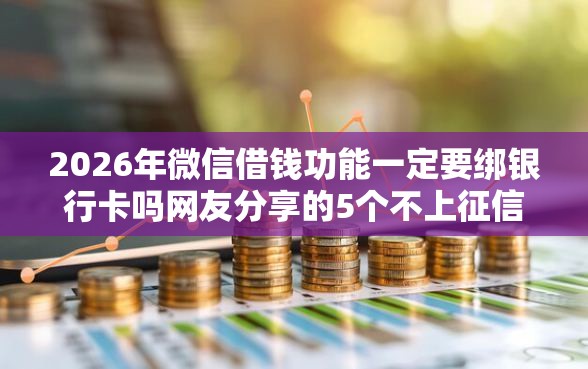 2026年微信借钱功能一定要绑银行卡吗网友分享的5个不上征信贷款平台查询我觉得不错！