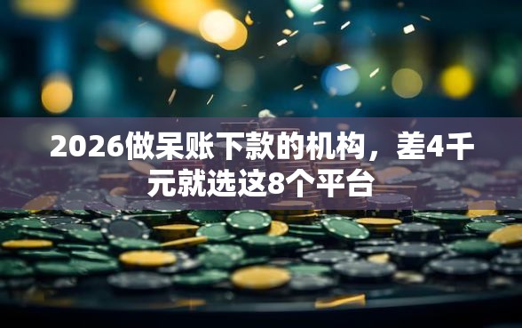 2026做呆账下款的机构，差4千元就选这8个平台