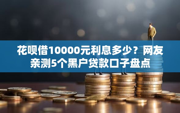 花呗借10000元利息多少？网友亲测5个黑户贷款口子盘点