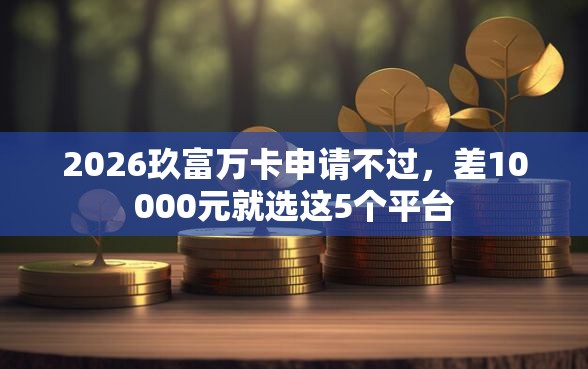 2026玖富万卡申请不过，差10000元就选这5个平台
