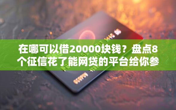 在哪可以借20000块钱？盘点8个征信花了能网贷的平台给你参考