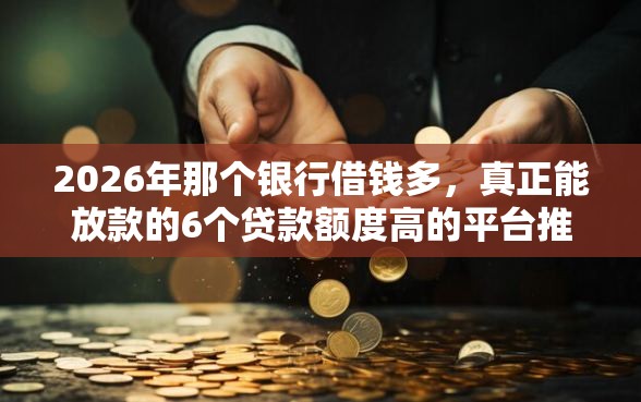 2026年那个银行借钱多，真正能放款的6个贷款额度高的平台推荐
