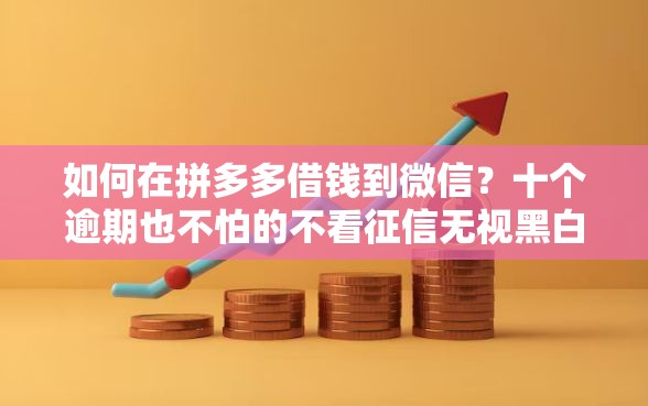 如何在拼多多借钱到微信？十个逾期也不怕的不看征信无视黑白百分百下款口子