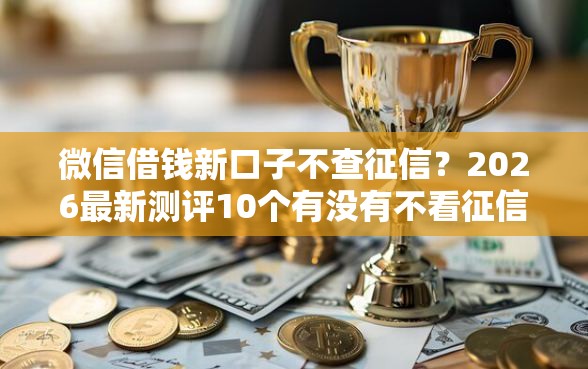 微信借钱新口子不查征信？2026最新测评10个有没有不看征信的贷款平台